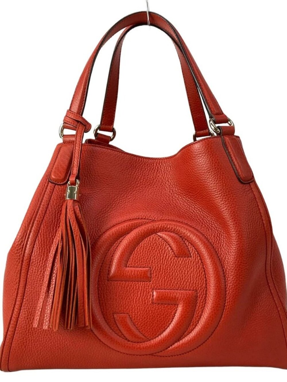 GUCCI Soho Cellarius 282309 Red Leather Tote Bag